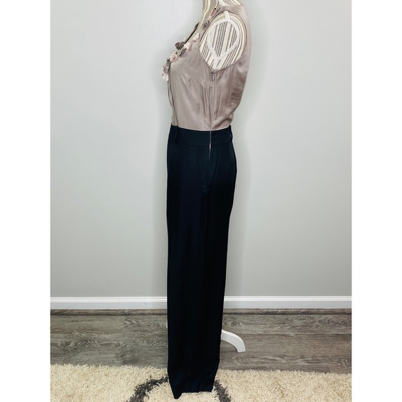 Anthropologie Sine Flower Trim Jumpsuit Women 2 Dressy Career Casual Brunch Chic - Picture 5 of 11